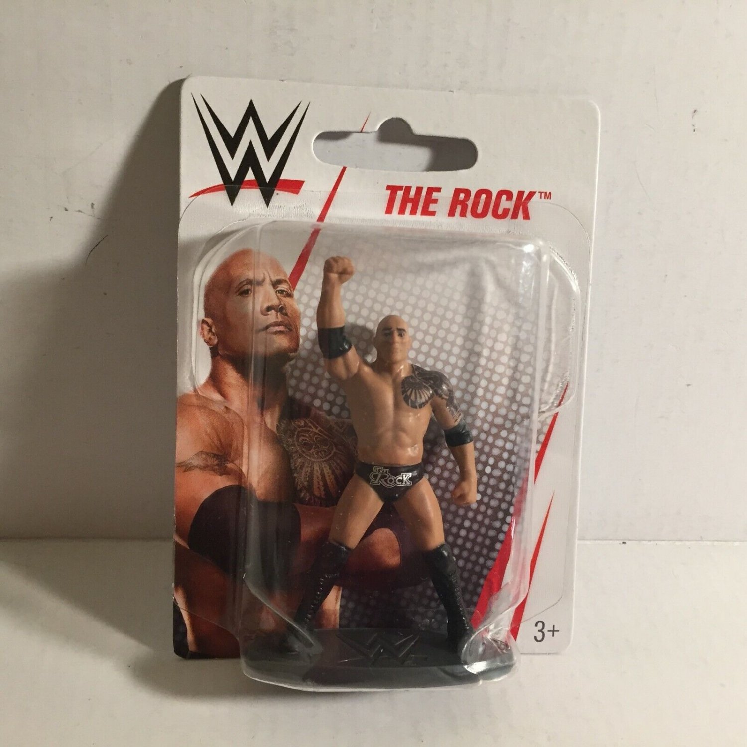 NEW WWE The Rock 3" Plastic Mini Figurine