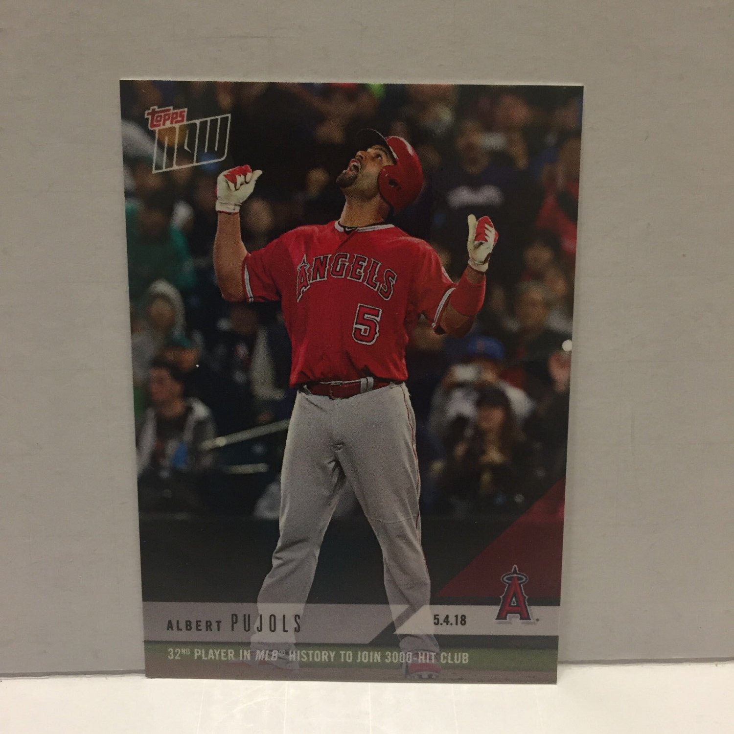2018 Topps Now Albert Pujols 3000th Hit Card - Only 3726 Printed
