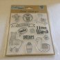 NEW Crafters Square 12 pc Llama Clear Stamps