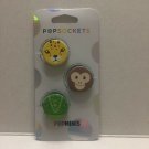 Authentic PopSockets Animal Wild Side Frog, Monkey & Wildcat Pop Minis