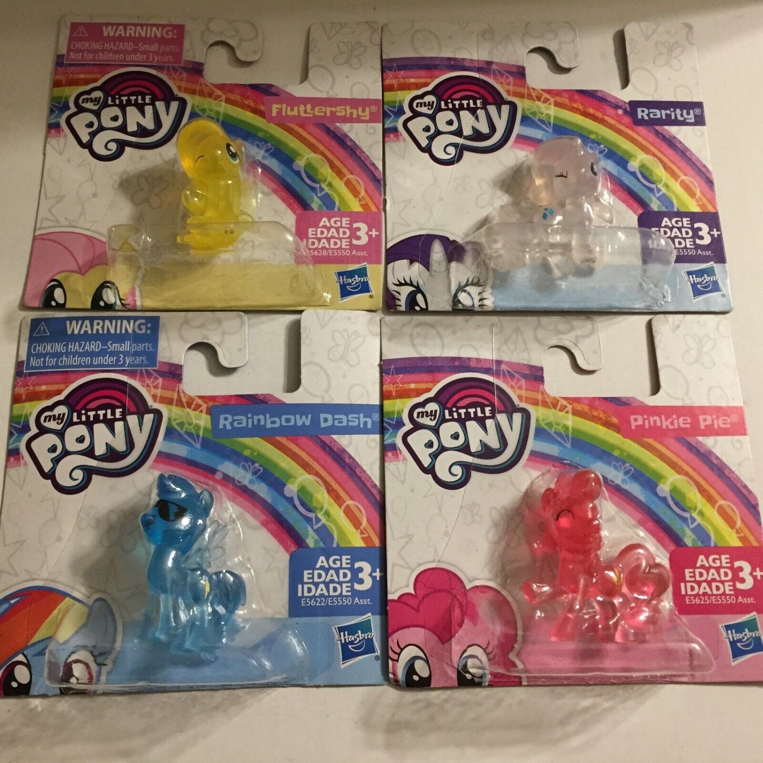 New 4 My Little Pony Translucent Figurines