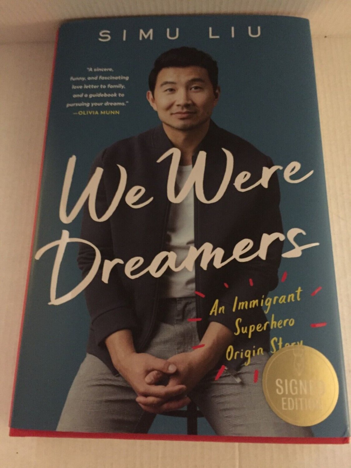 New Simu Liu (Shang-Chi) We Were Dreamers Signed Hard Cover