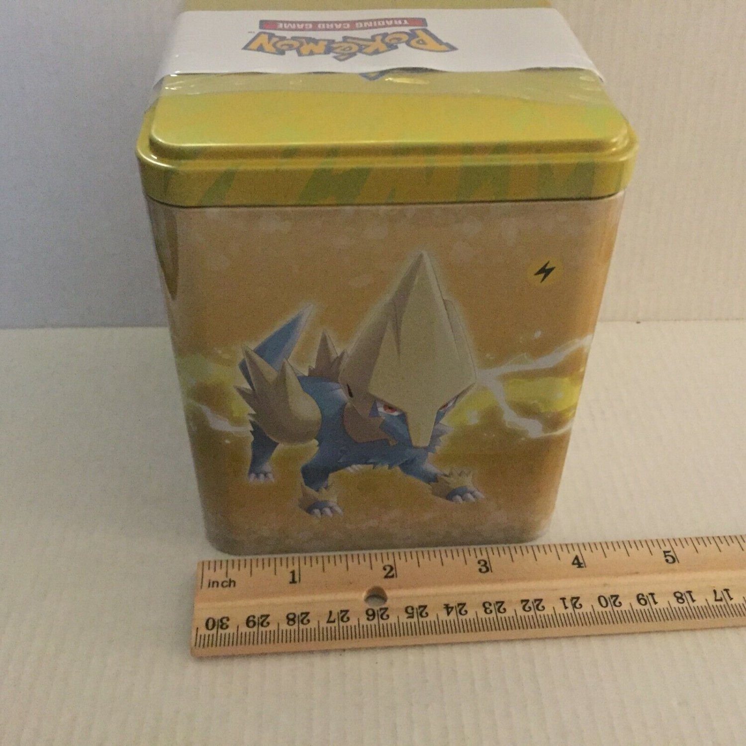 NEW Sealed Pokemon Speedy Lightning Type Cubed Stacking Tin - 30 Cards