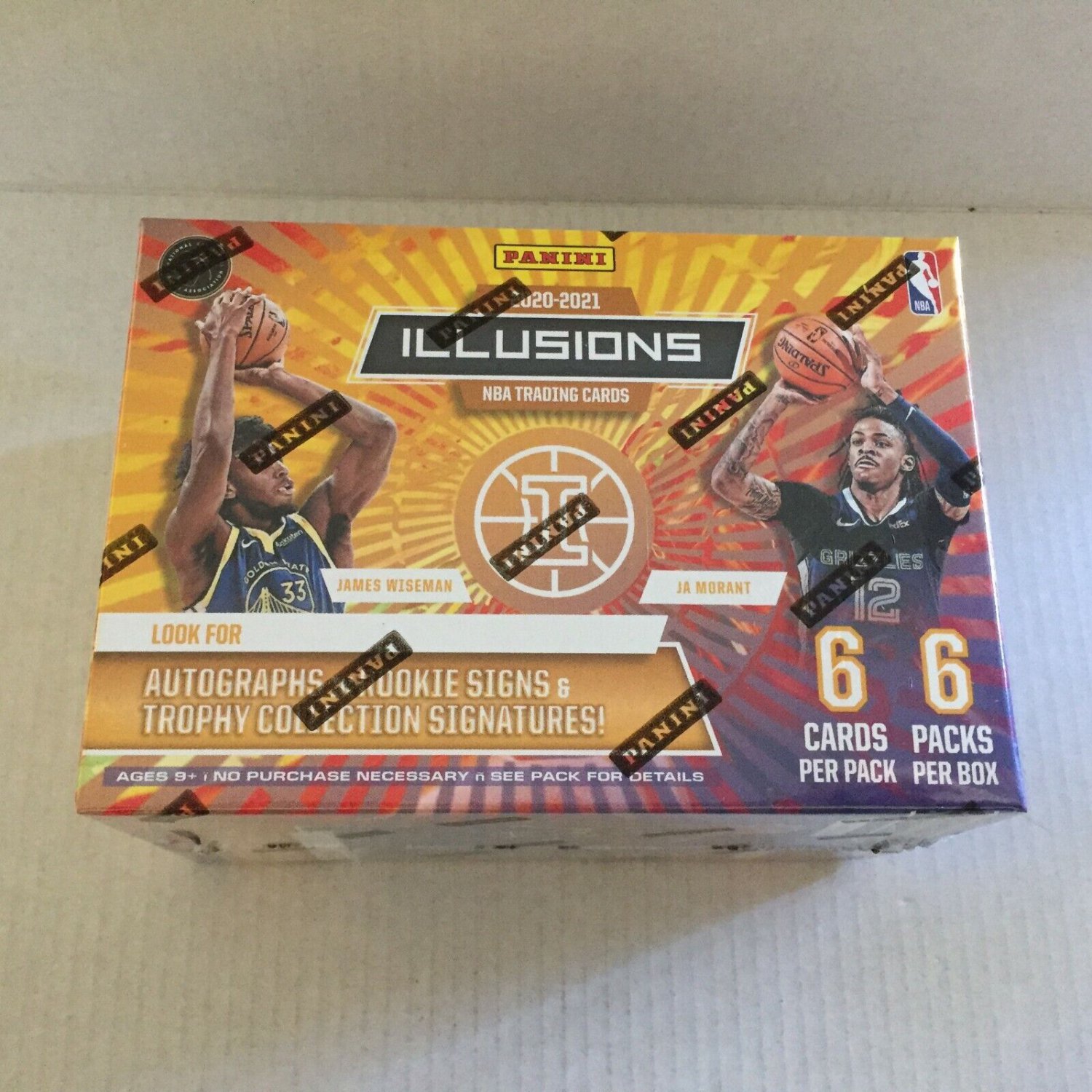 New 2021 Panini NBA Illusions Basketball Trading Card Blaster Box 36 Cards
