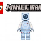 New Authentic Minecraft Special Blue Skin with Pick Axe Lego Minifigure
