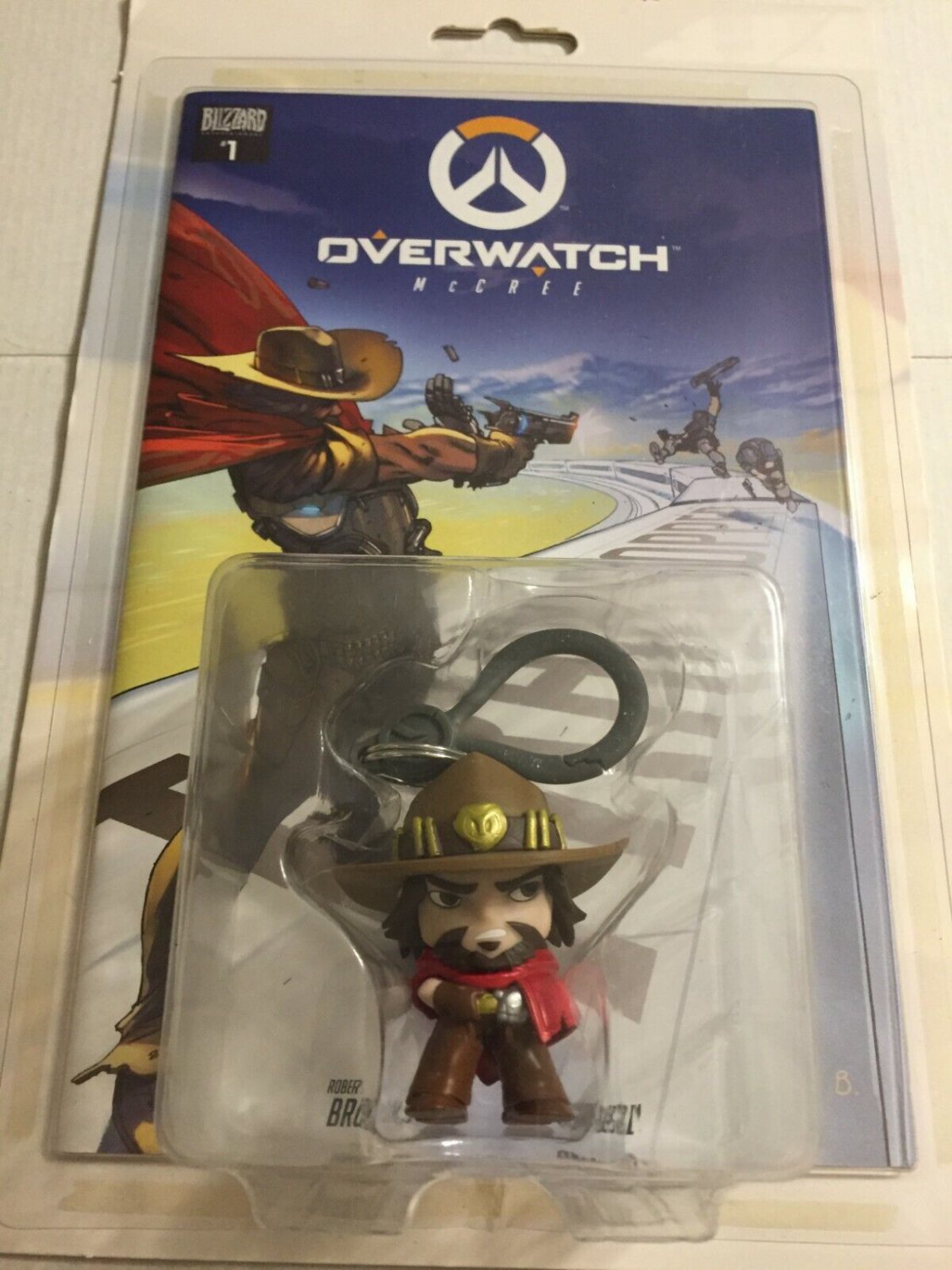 NEW Blizzard Overwwatch McCree Comic Book & Hanger
