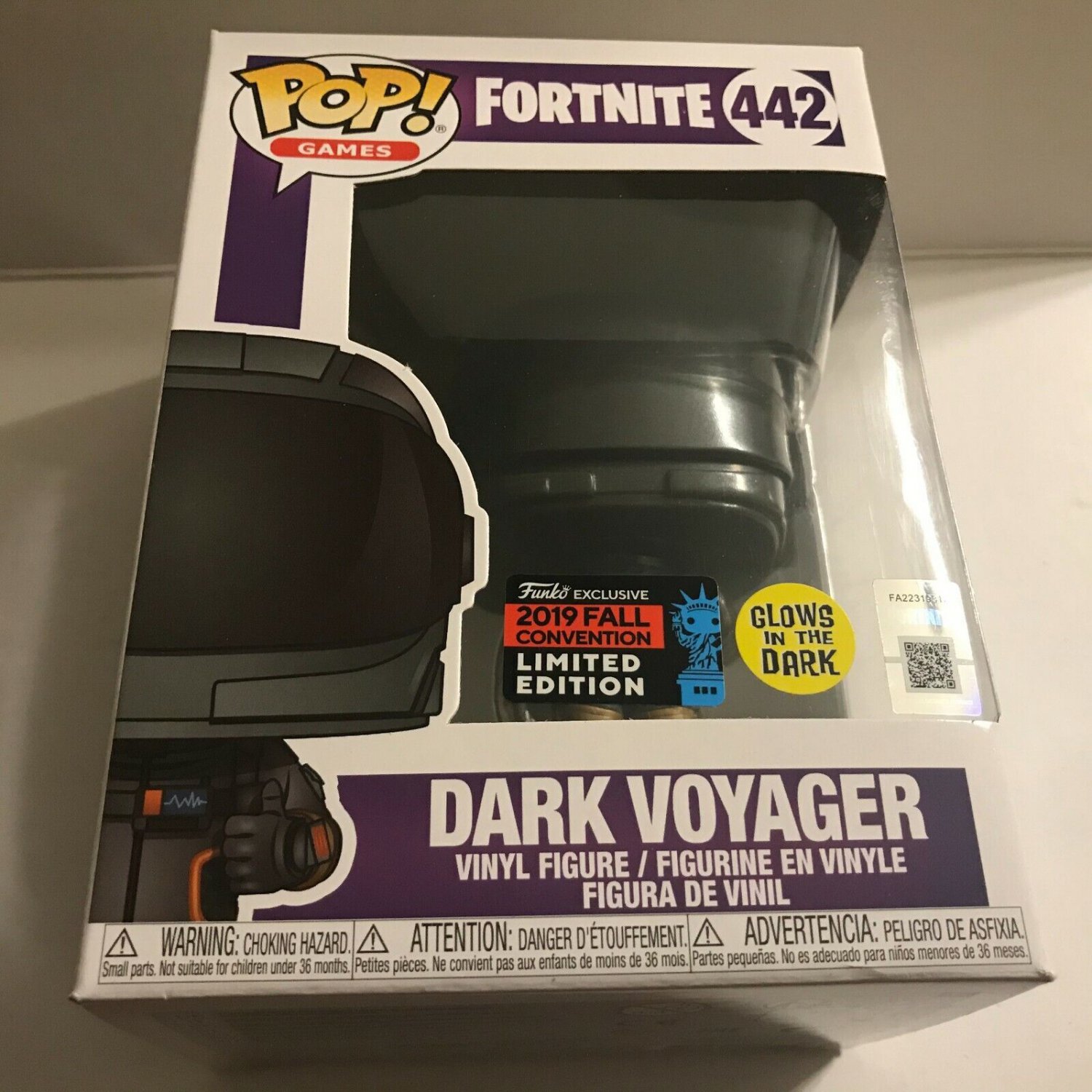 NEW Fortnite Dark Voyager Glow in the Dark Shared NYCC Funko Pop figure