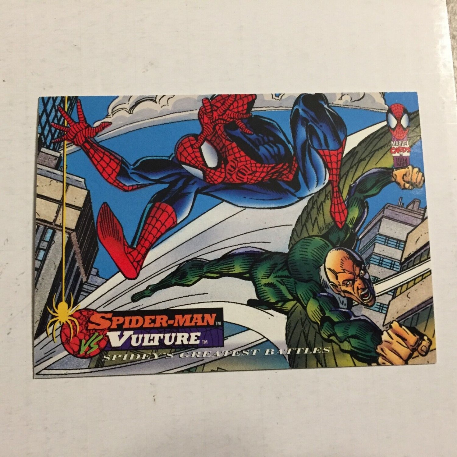 Marvel spider man vs vulture trading card