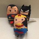 NEW DC Justice League Superman Batman Wonderwoman Mini 3'' Plushies