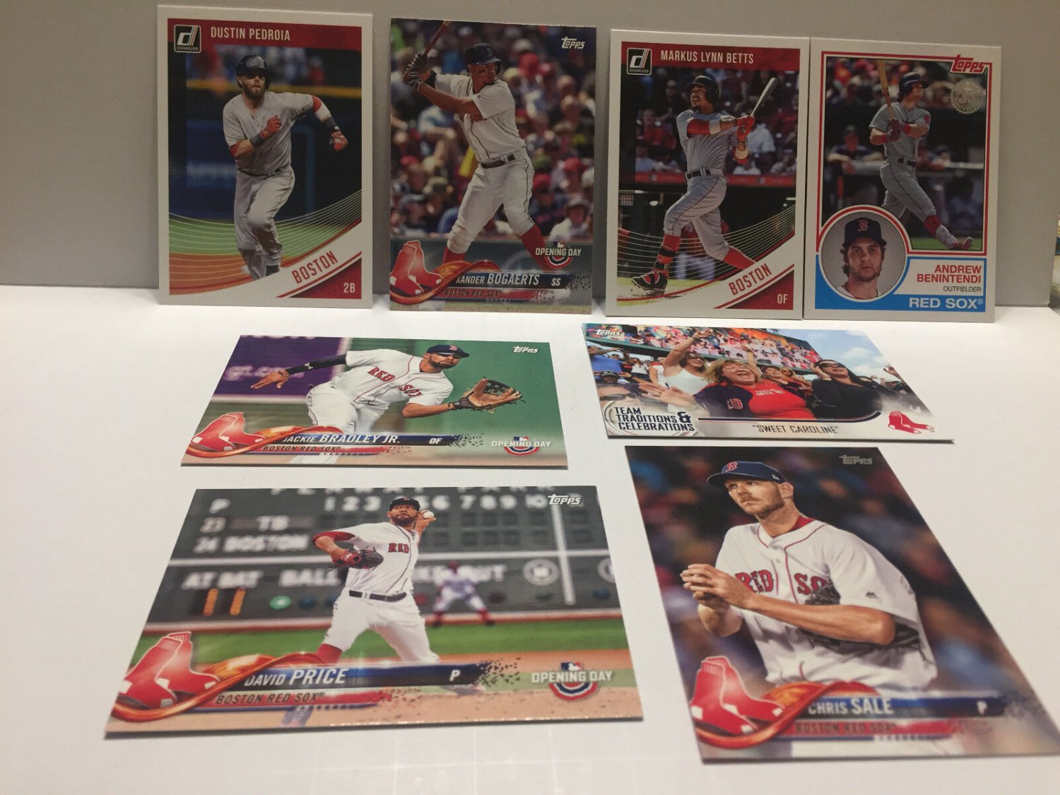8 Different 2018 Boston Red Sox Team Mixed Cards