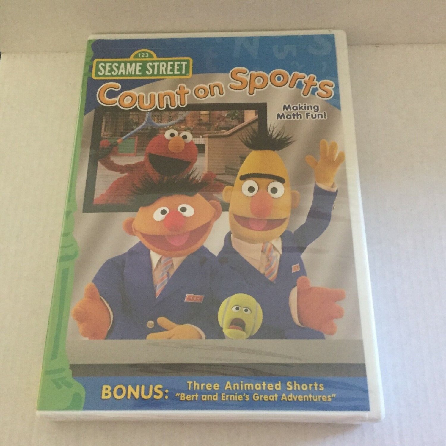 Two Two Sesame Street DVDs - Count on Sports & Great Numbers Game Sealed