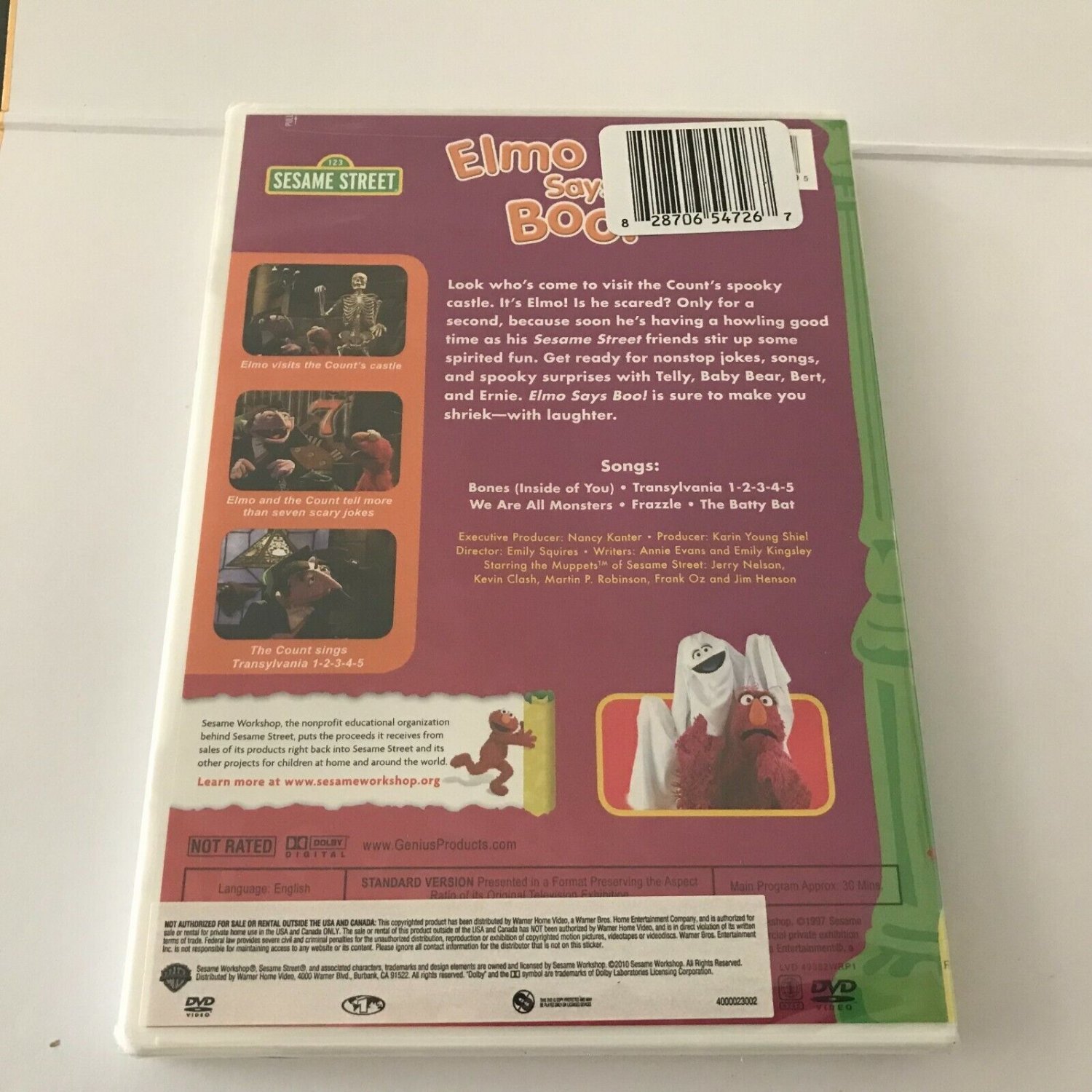 2 New Sesame Street DVDs Sealed - Monster Magic & Elmo Says Boo