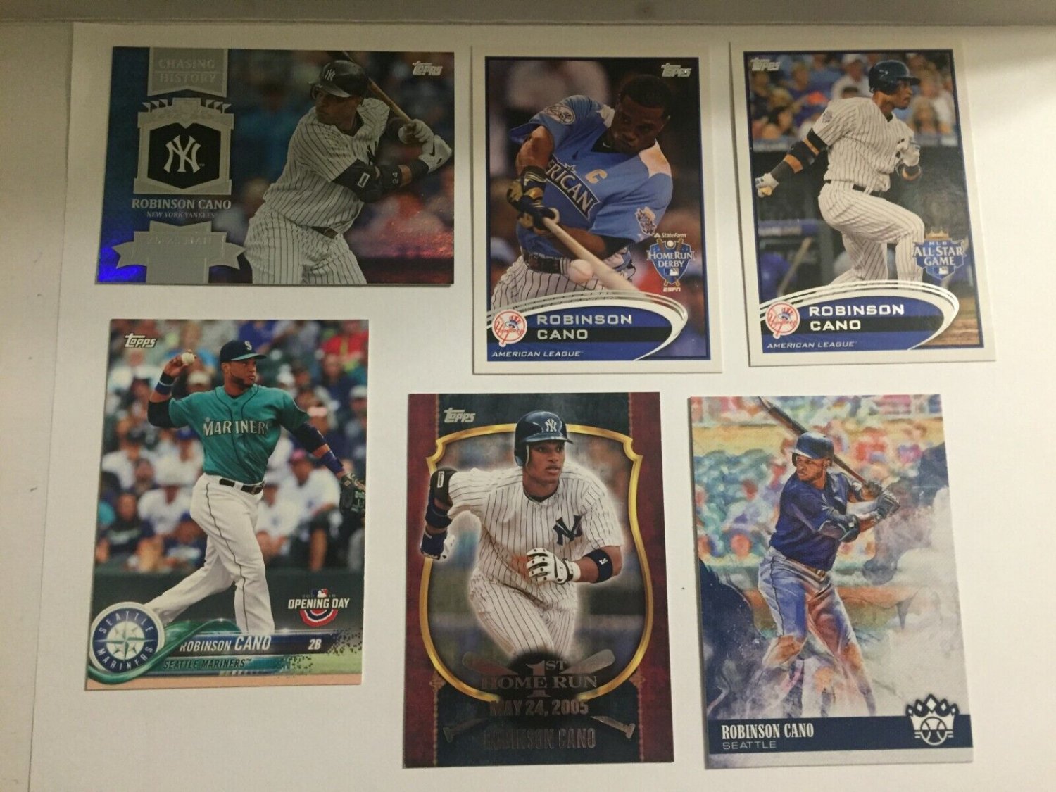 Mixed Seattle Mariners NY Yankees Robinson Cano MLB Trading Cards