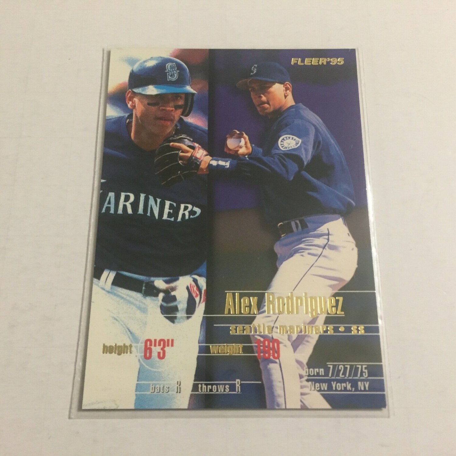 1995 Fleer Seattle Mariners Alex Rodriguez Trading Card #U-77