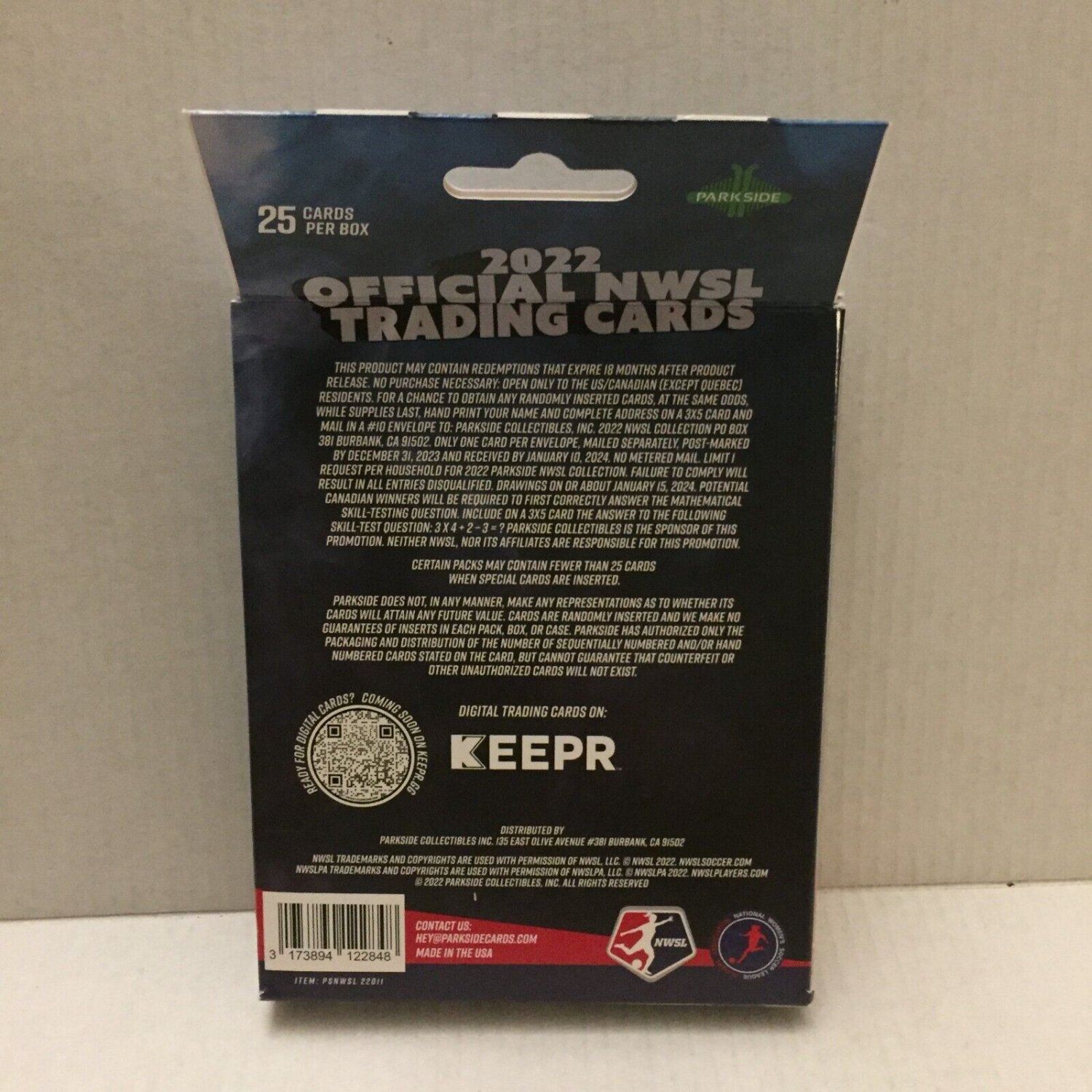 NEW 2022 Official NWSL Trading Cards Hanger Box 25 Cards