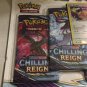 New Pokemon Holo Eevee Chilling Reign 3 Pk Blister Pack + Coin