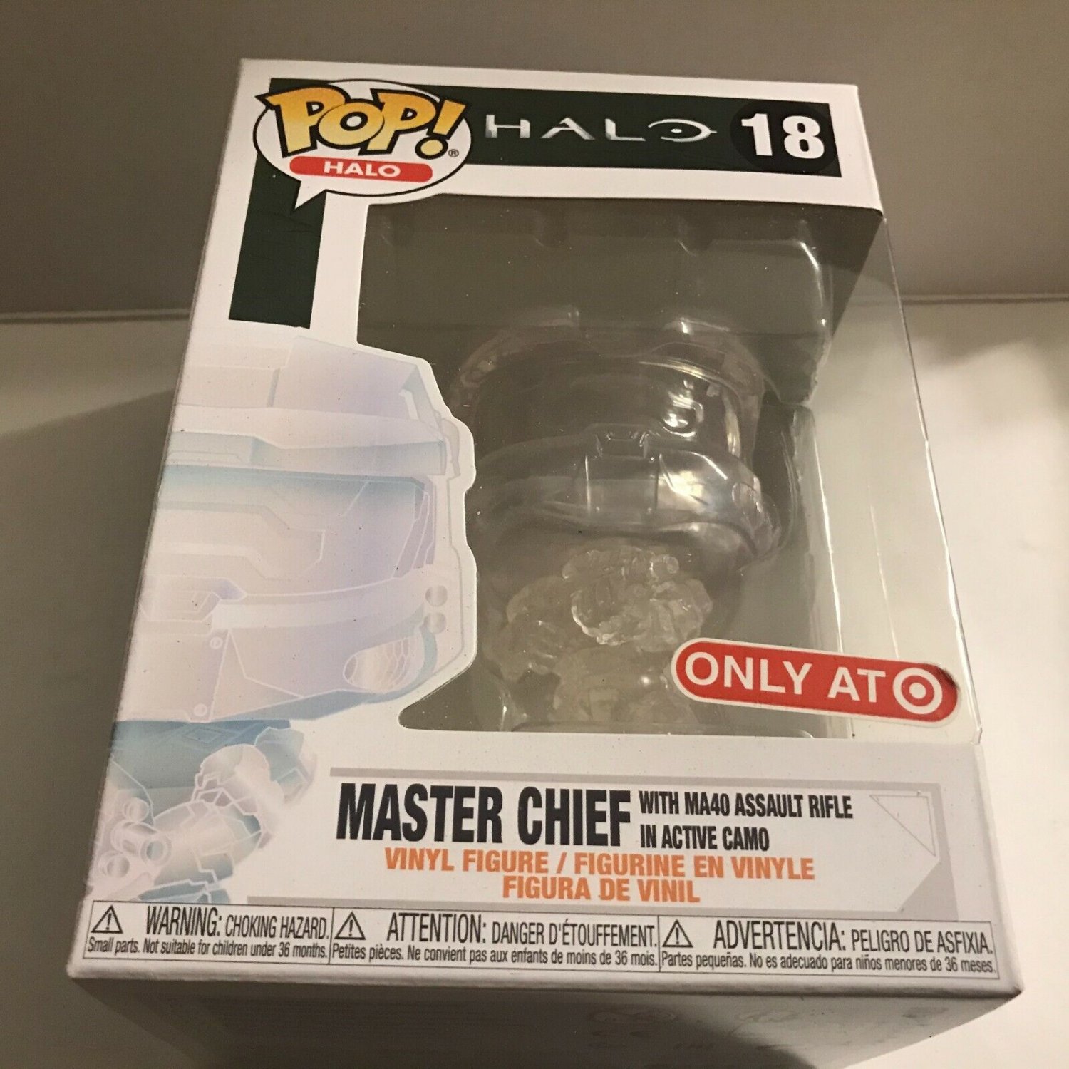 Halo Master Chief with MA40 Assault Rifle Transparent Funko Pop Figure