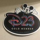 NEW D23 Gold Member Mickey 6'' x 6'' Magnet