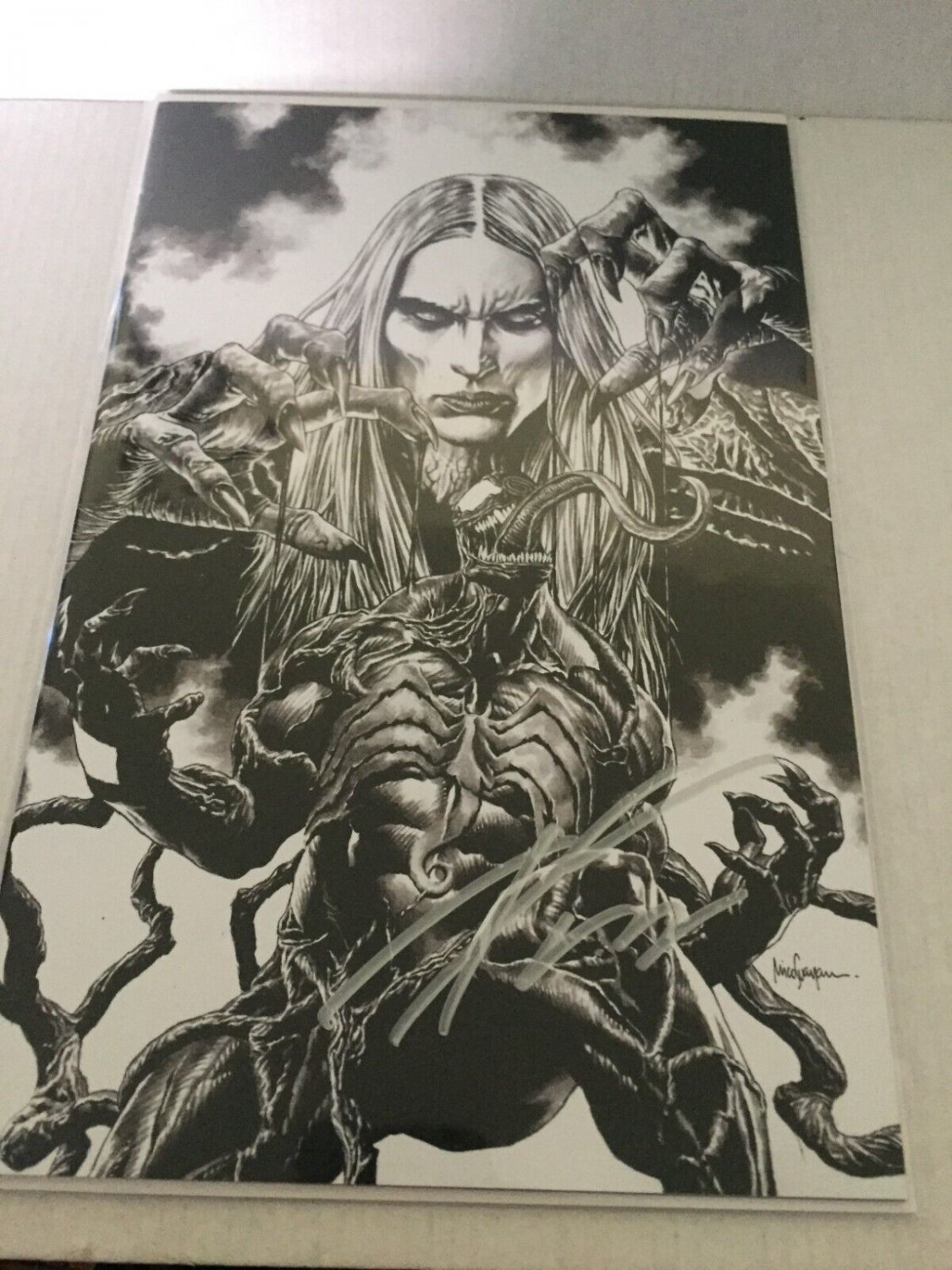 2018 Marvel Venom Mico Suayan Virgin Variant #6 Signed by Donny Cates with COA