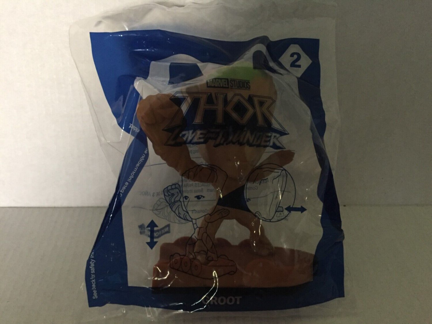 NEW McDonalds Marvel Thor Love & Thunder Groot Happy Meal Toy 2