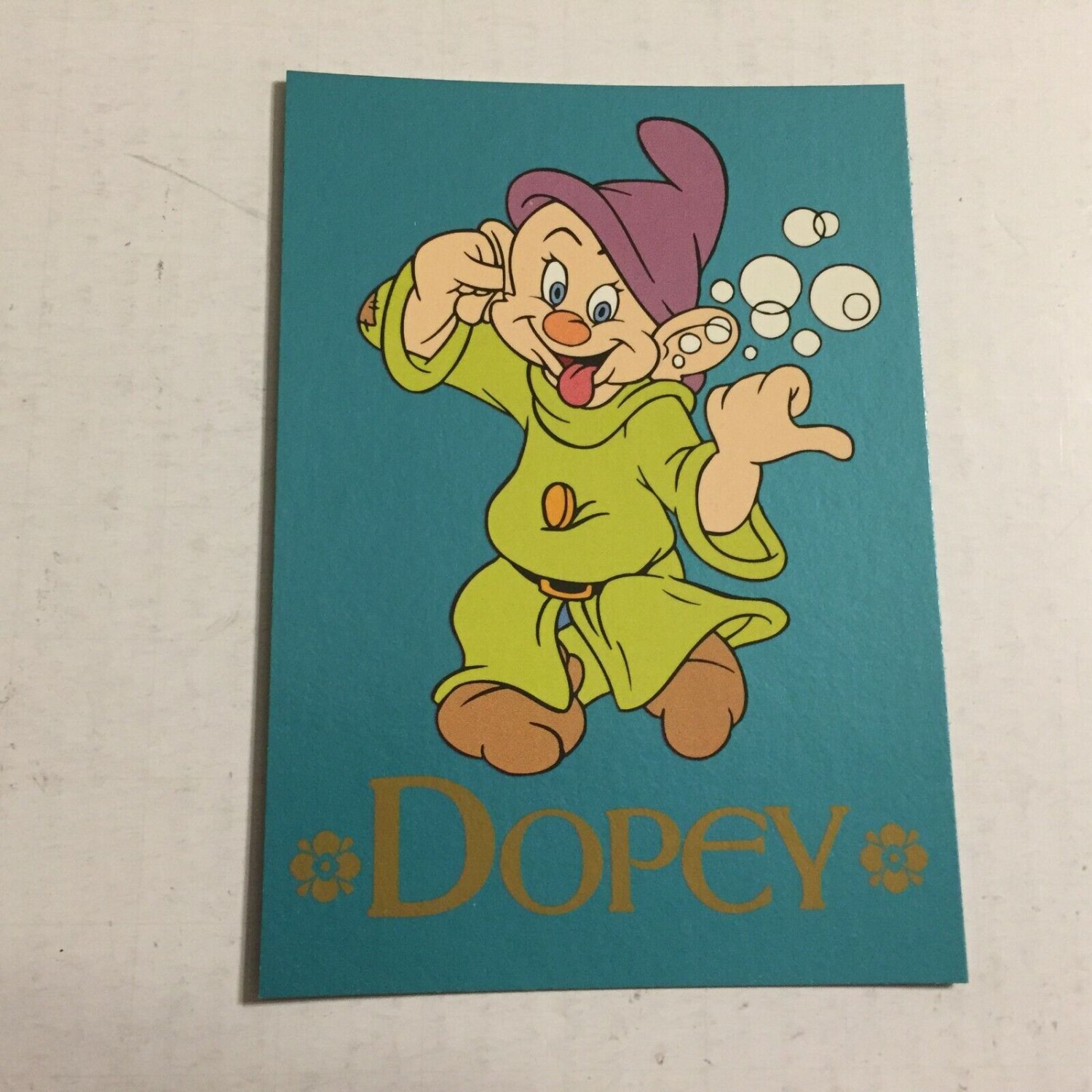 1992 Disney Dopey From Snow White And The 7 Dwarves Trading Card 