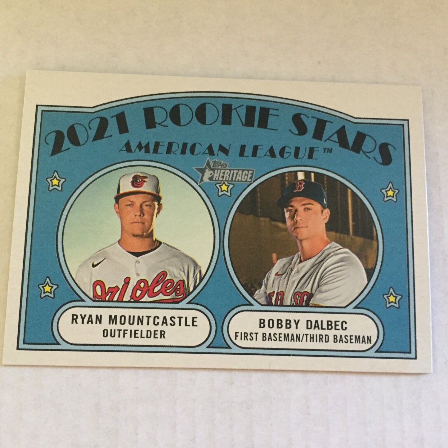 2021 Topps Heritage Rookie Stars Ryan Mountcastle Bobby Dalbec