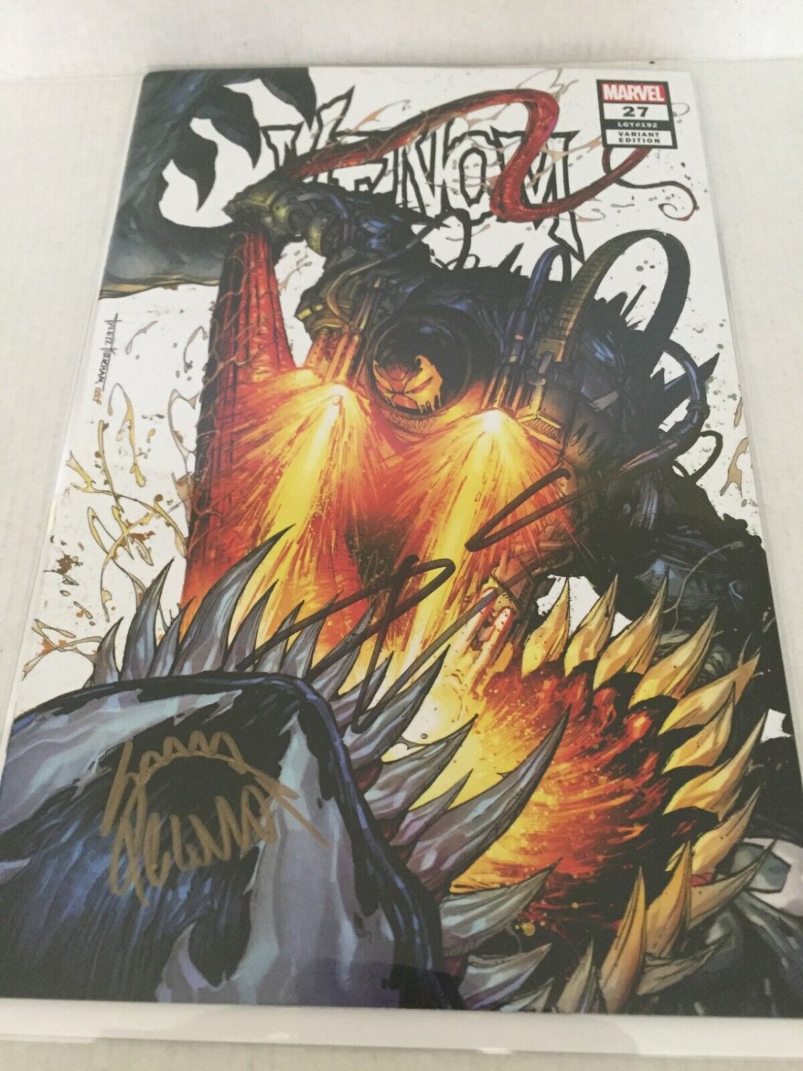 2020 Marvel Comics Venom Variant #27 Double Signed by Cates & Stegman