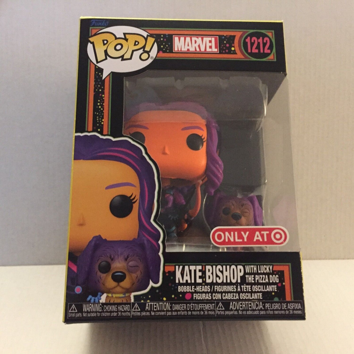 NEW Marvel Kate Bishop Exclusive Black Light Funko Pop Figure #1212