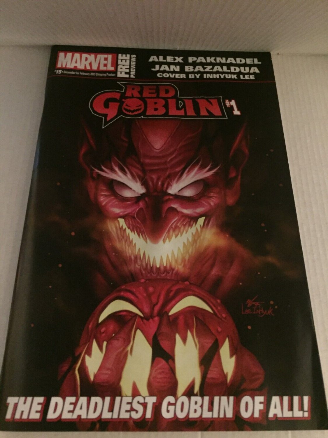 December 2022 Marvel Comics Preview Issue #15 - Red Goblin Cover