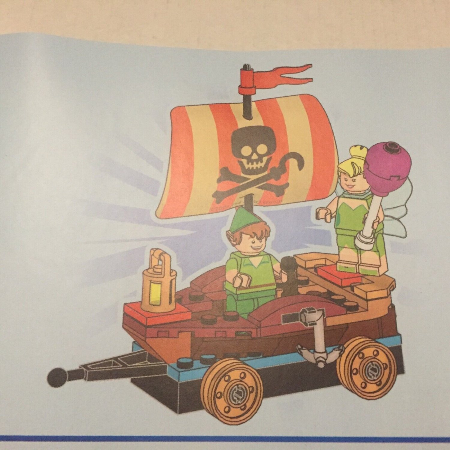 New LEGO Disney Peter Pan & Tinkerbell Pirate Ship Float Loose Set