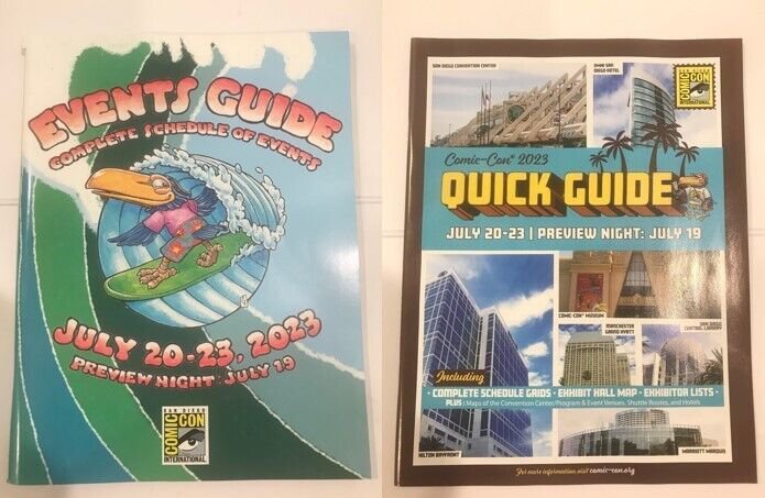 2023 San Diego Comic Con Events Guide & Quick Guide Program Books