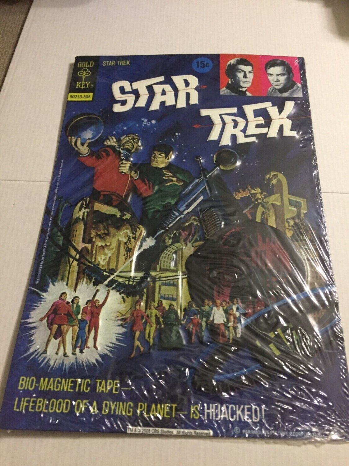 New Star Trek Hijacked Spock & Captain Kirk Comic Cover Retro 13'' x 9'' Tin Pri