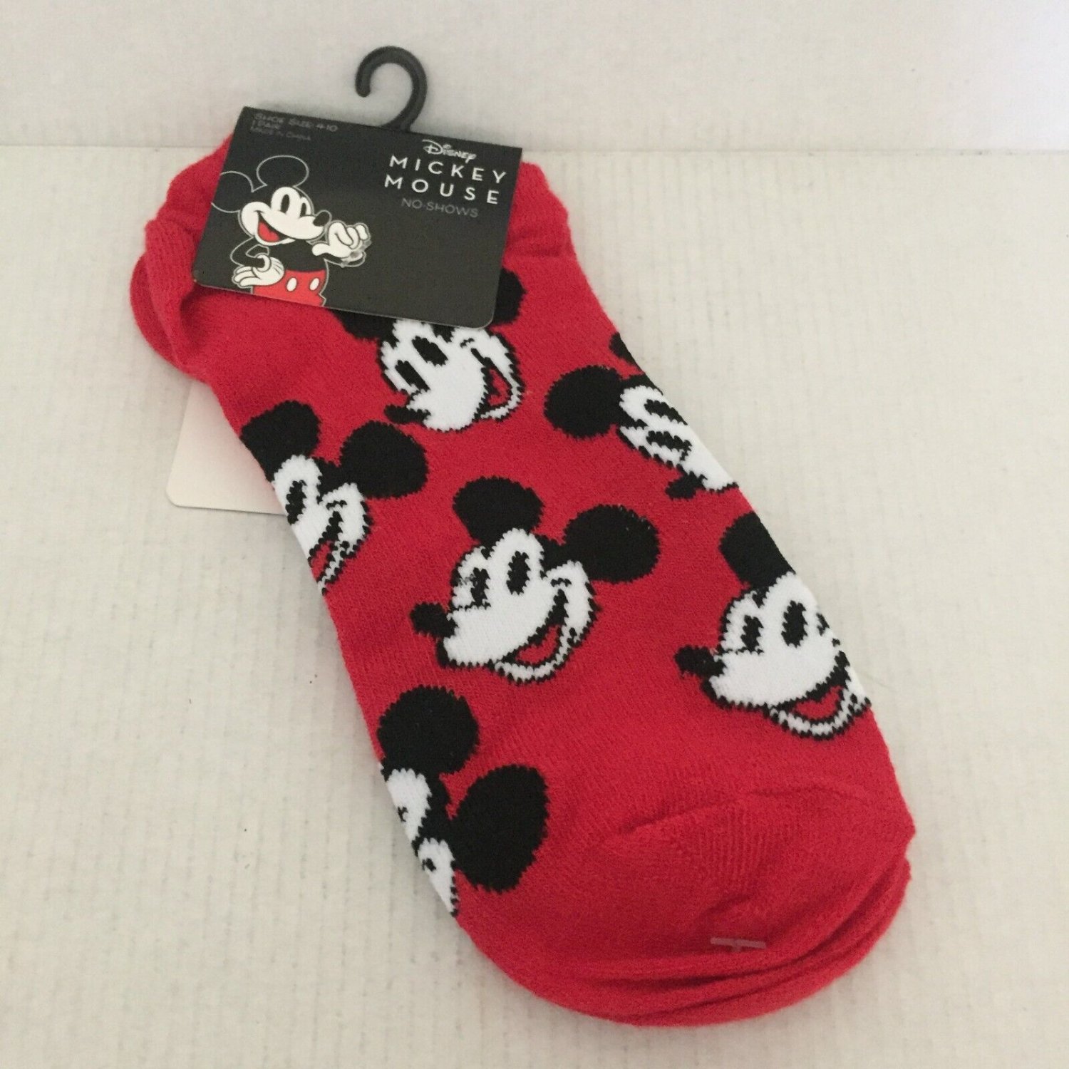 NEW Disney Mickey Mouse Womens No-Show Socks Shoe Size 4-10