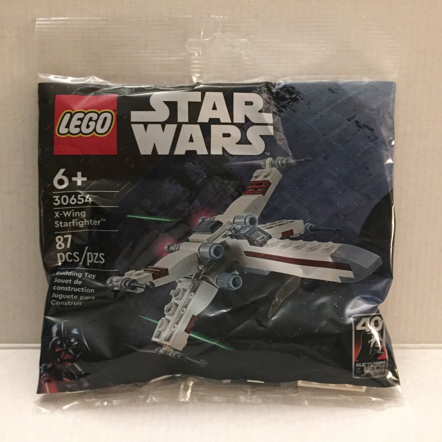 NEW Official Lego Star Wars X-Wing Fighter Poly Bag #30654 - 87 Pieces