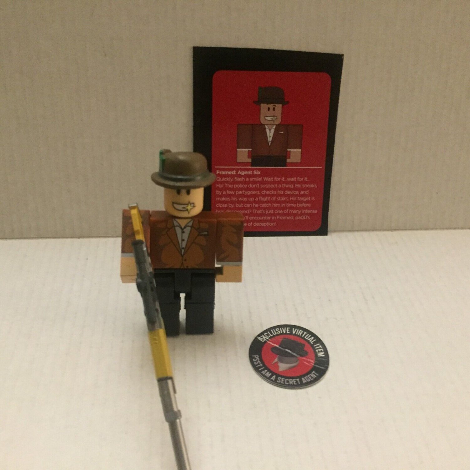 Roblox Series 5 Framed Agent Six Figure & Secret Agent Code