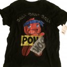 NEW Boys Ninja Pon Pon Black XS T-Shirt