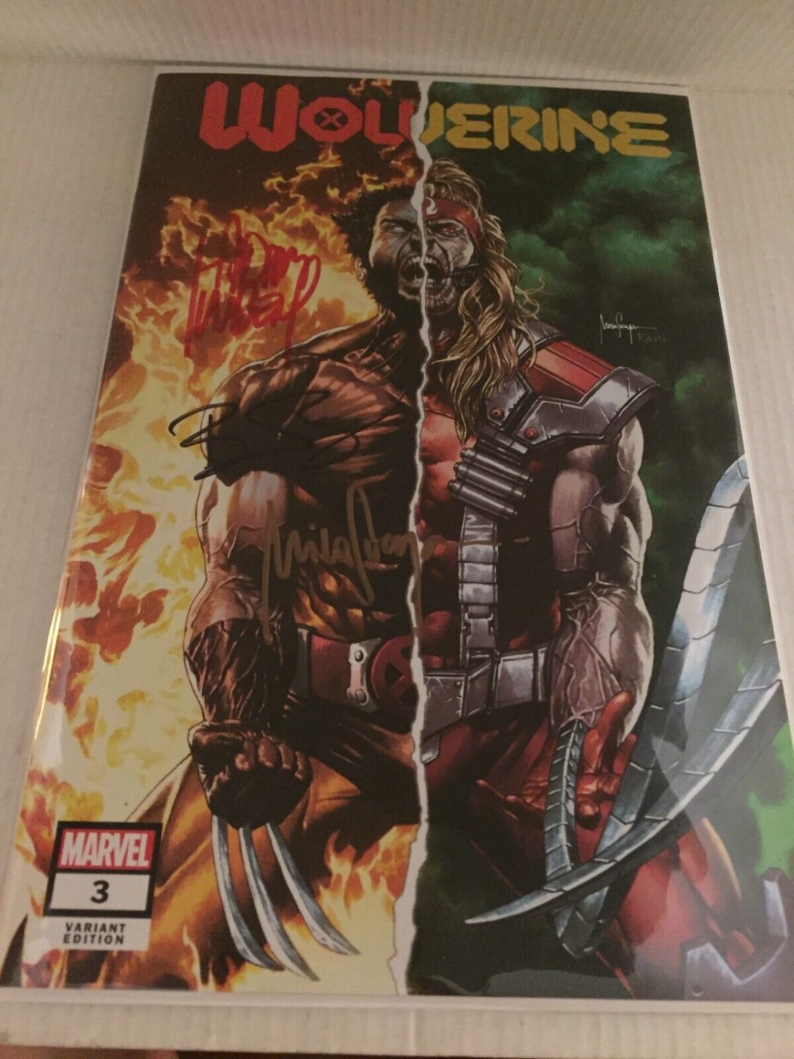 2020 Marvel Comics Wolverine Variant #3 Triple Signed