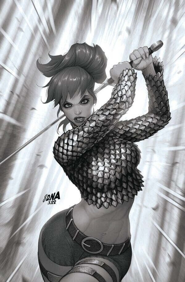 2022 Dynamite Comics Immortal Red Sonja David Nakayama Black & White Virgin