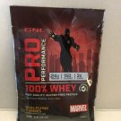 NEW GNC Pro Performance 100% Whey Marvel Iron Man Promo 1.34 oz Protein Pack NEW GNC Pro Performance 100% Whey Marvel Iron Man Promo 1.34 oz Protein Pack