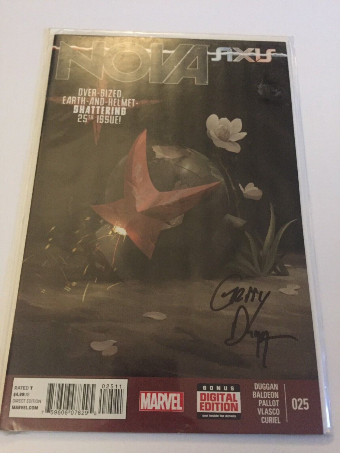 2015 Marvel Comics Nova #25 Signed by Gerry Duggan