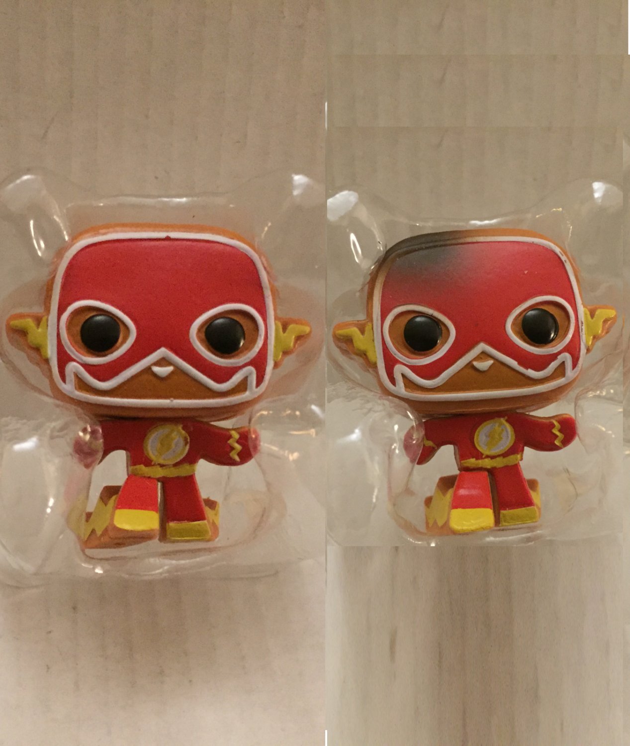 NEW Holiday DC Gingerbread Flash Funko Pocket Pop Figure & Burnt Gingerbread Poc