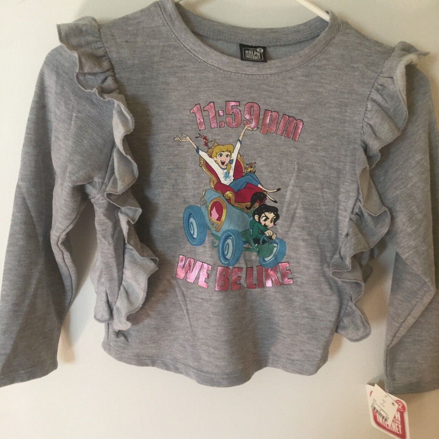 NEW Disney Ralph Breaks the Internet Girls Small 6/6X Long Sleeve Shirt
