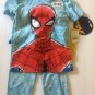 New Marvel Spider-Man 3pc Marble Boys Small (4) Pajama Set