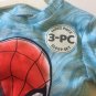 New Marvel Spider-Man 3pc Marble Boys Small (4) Pajama Set