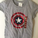 New Girls Captain America Medium 7/8 T-Shirt New Girls Captain America Medium 7/8 T-Shirt