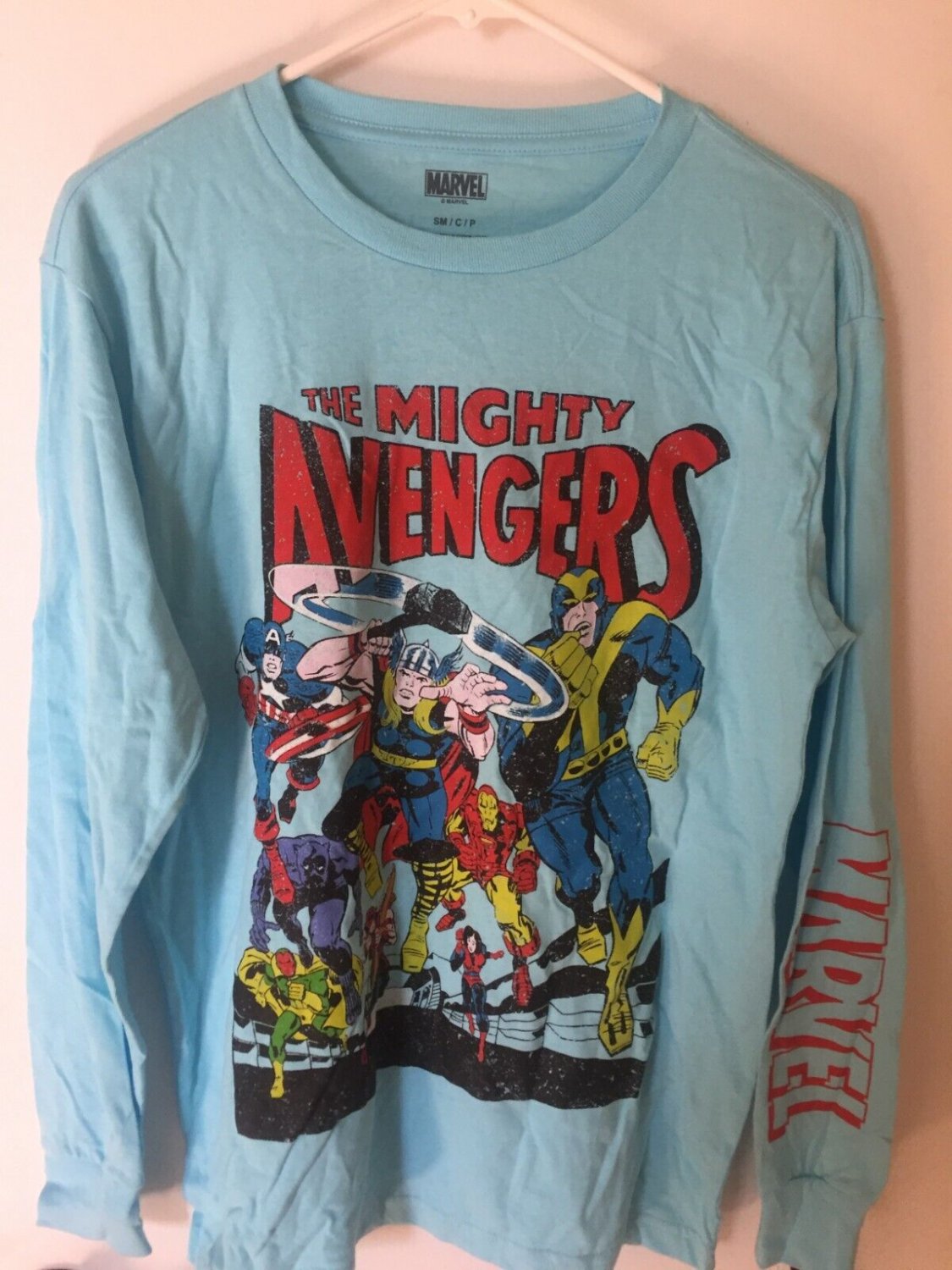 NEW Men's Small Marvel The Mighty Avengers Long Sleeve Shirt