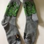Boy's Minecraft Gray Creeper Long Crew Shoe Size 3-10 Socks