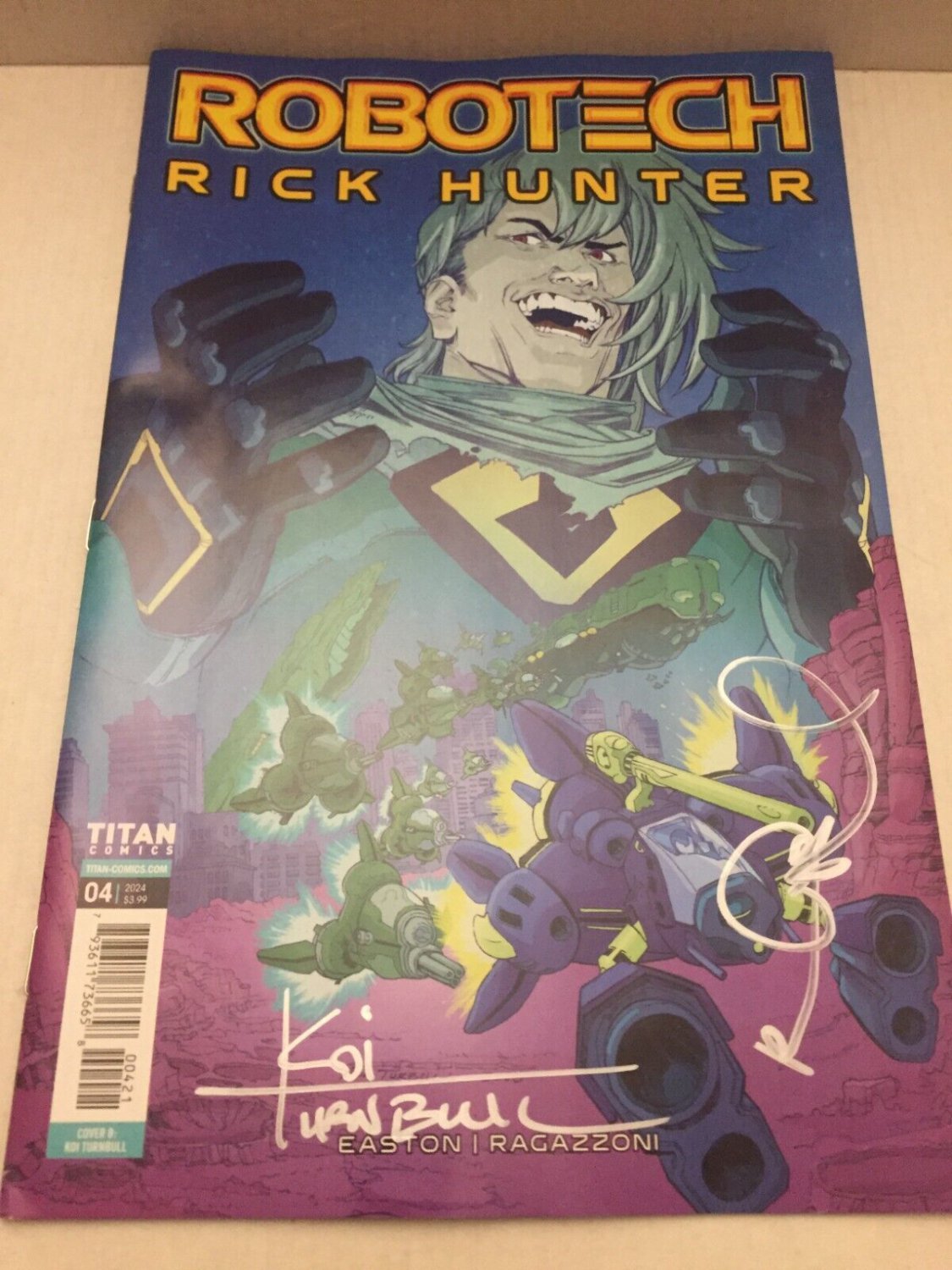 2023 Titan Comics Robotech Rick Hunter #4 - Signed by Turbull/Easton