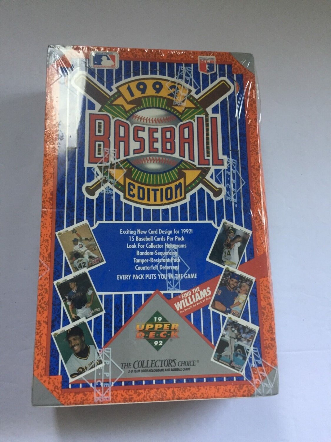 NEW Sealed 1992 Upper Deck MLB Baseball Edition Wax Box MVP Ted Williams Box