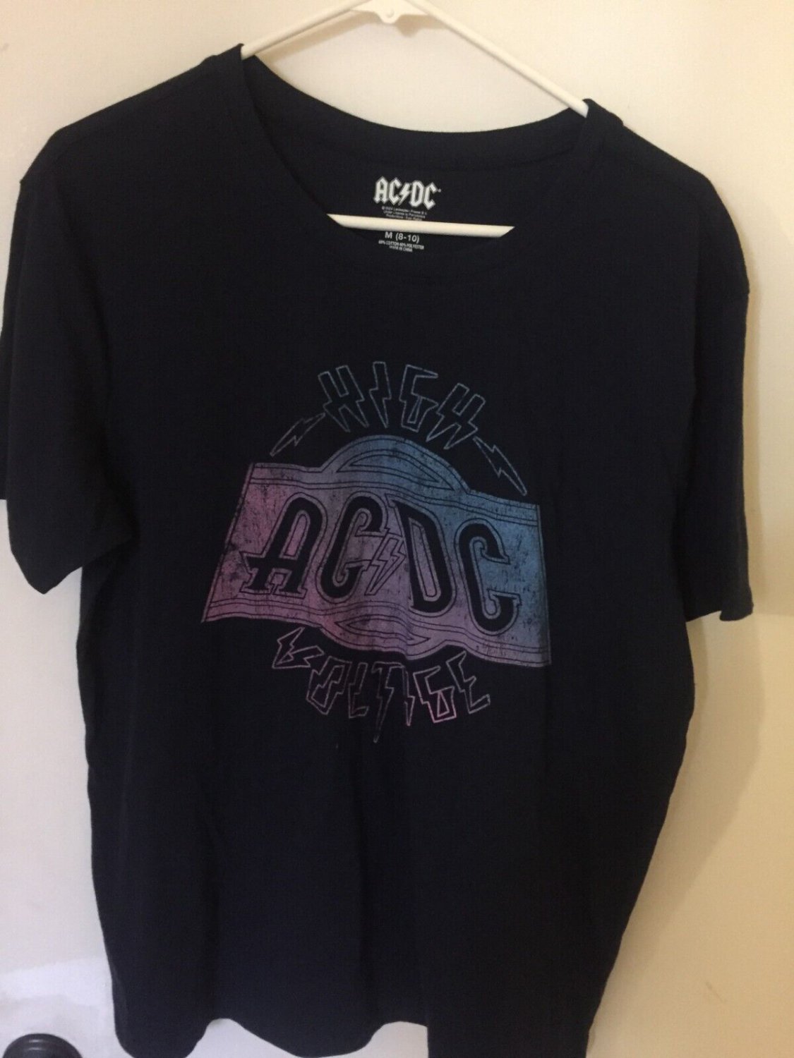 NEW Time And Tru Women's AC/DC Graphic Medium Short Sleeve T-Shirt